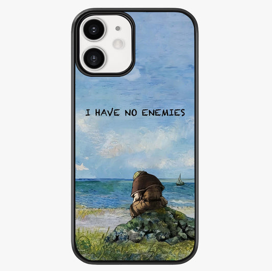 Peace Beyond War Glass Case showing full back design in clean flat view with glossy glass finish.
