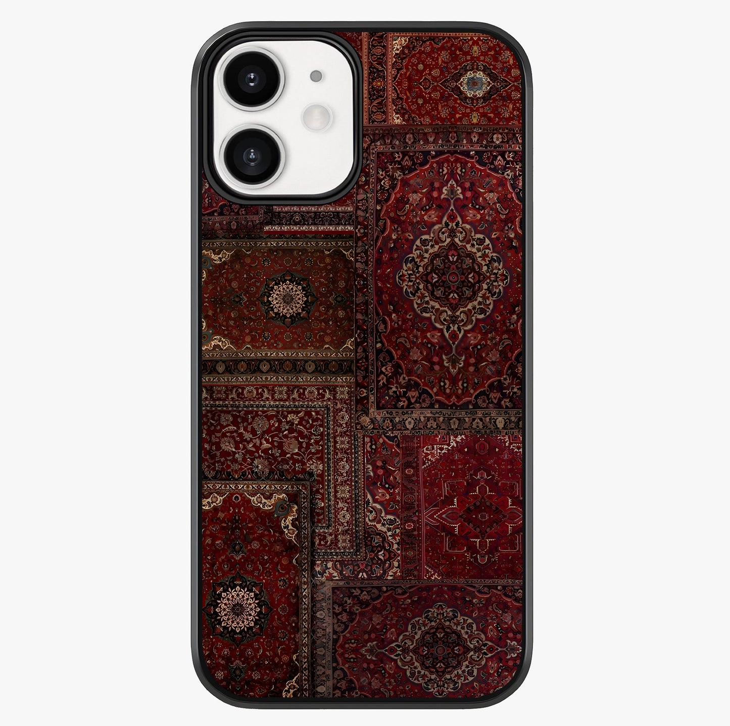 Persian Velvet Tale Glass Case showing full back design in clean flat view with glossy glass finish.