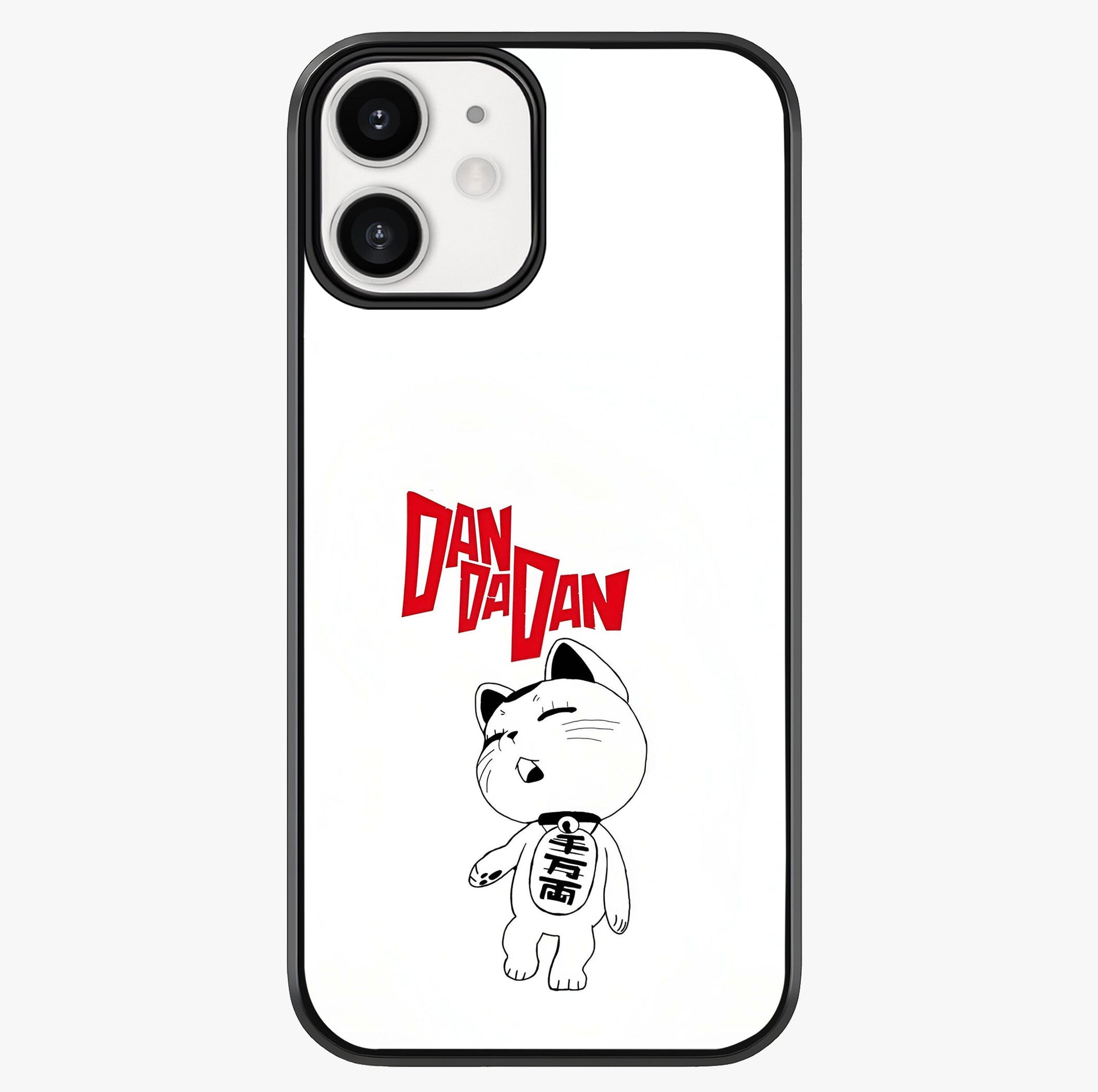 Playful Spirit Charm Glass Case showing full back design in clean flat view with glossy glass finish.