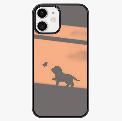 uppy Shadow Art Glass Case showing full back design in clean flat view with glossy glass finish.