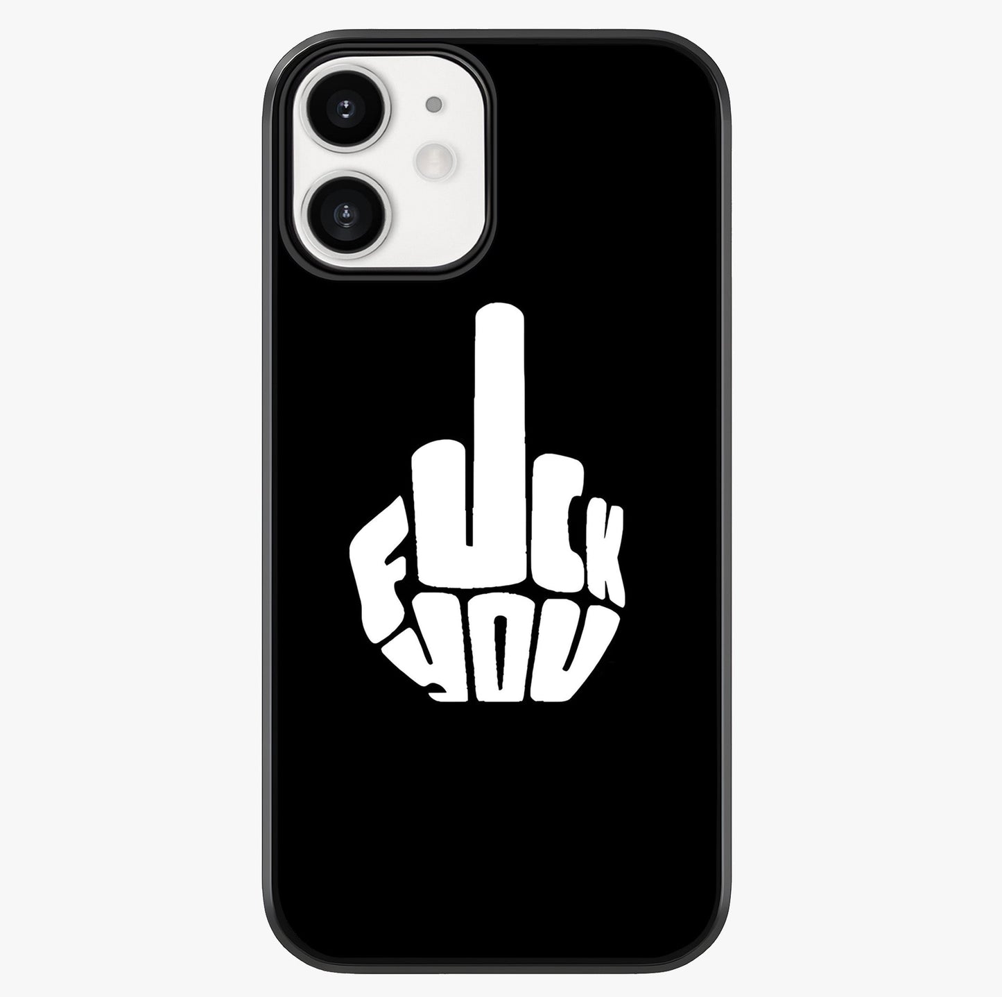 Rebel Mode On Glass Case showing full back design in clean flat view with glossy glass finish.