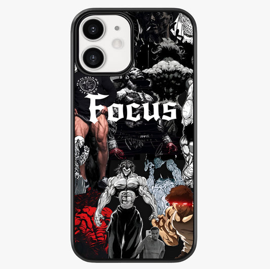 Relentless Power Focus Glass Case showing full back design in clean flat view with glossy glass finish.
