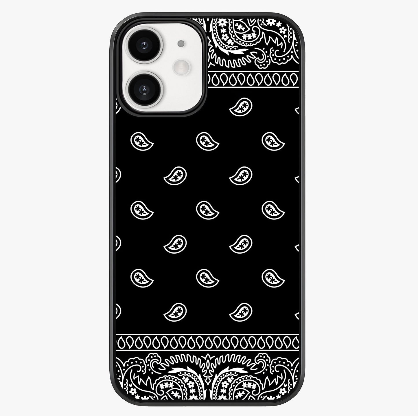 Retro Rebel Threads Glass Case showing full back design in clean flat view with glossy glass finish.