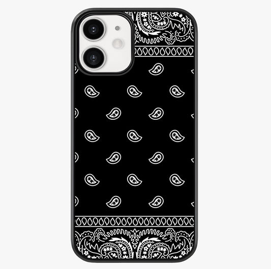 Retro Rebel Threads Glass Case showing full back design in clean flat view with glossy glass finish.