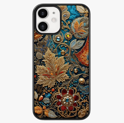 Royal Jewel Garden Glass Case showing full back design in clean flat view with glossy glass finish.