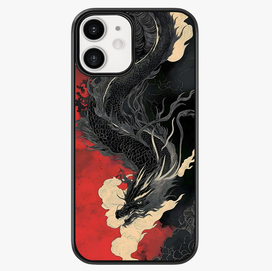 Shadow Dragon Fury Glass Case showing full back design in clean flat view with glossy glass finish.