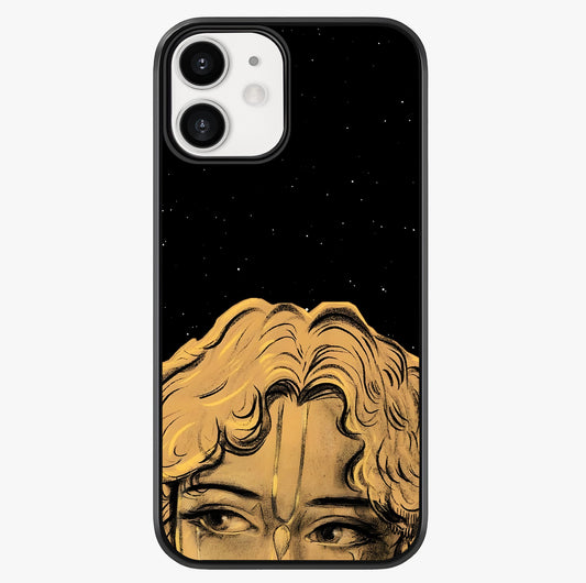 Shri Krishna Art Glass Case showing full back design in clean flat view with glossy glass finish.