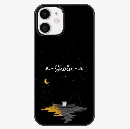 Silent Night Row Glass Case showing full back design in clean flat view with glossy glass finish.