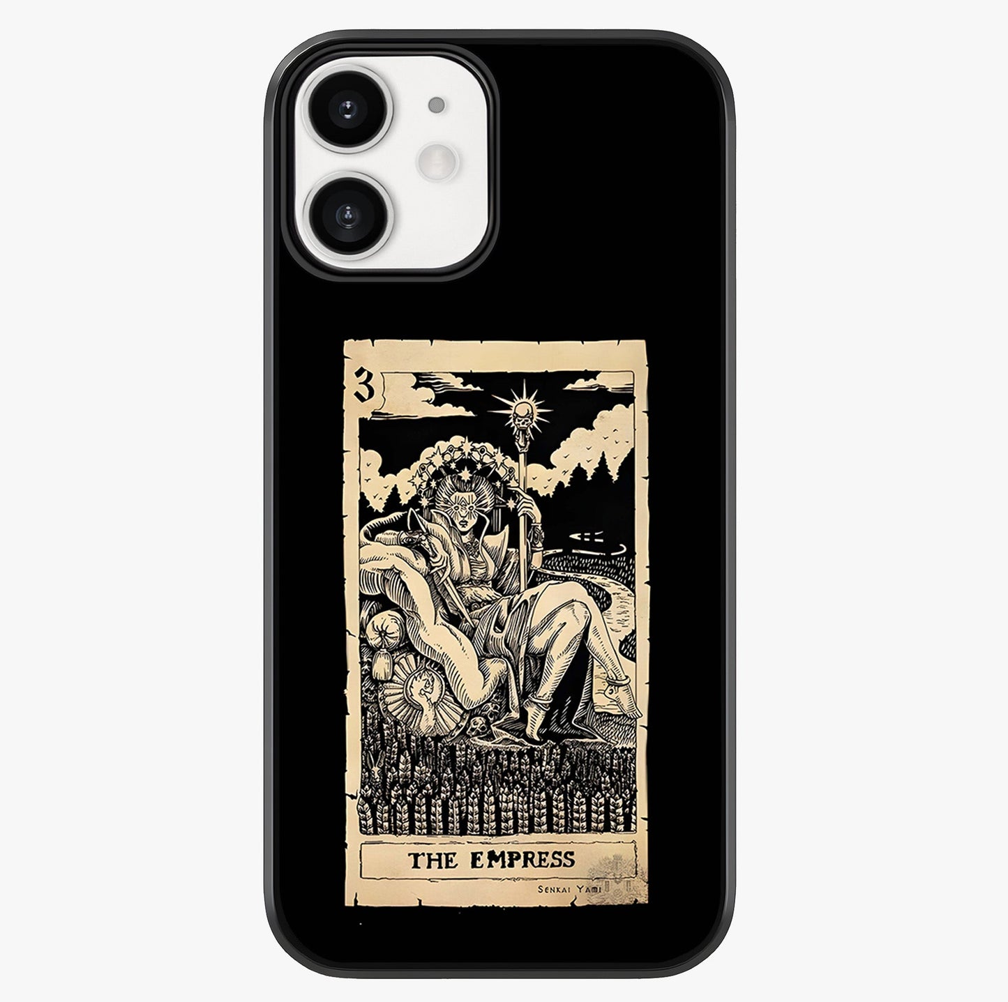 The Empress Glass Case showing full back design in clean flat view with glossy glass finish.
