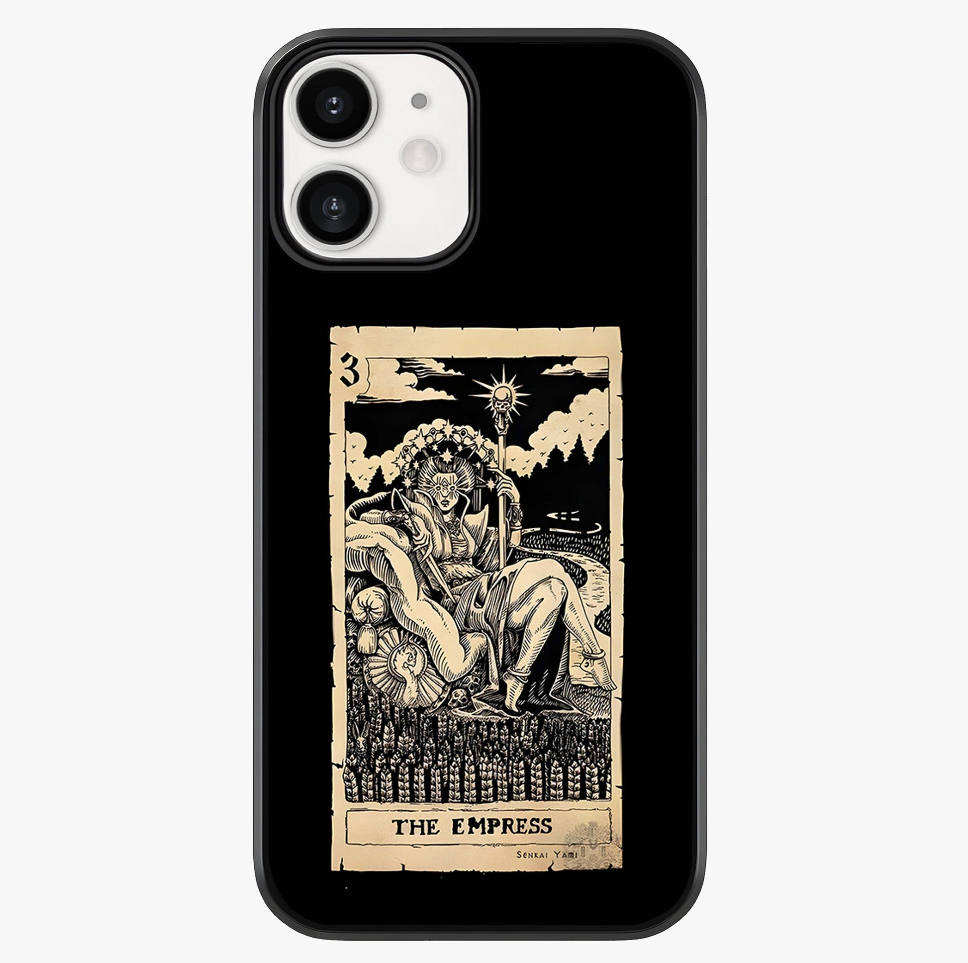 The Empress Glass Case showing full back design in clean flat view with glossy glass finish.