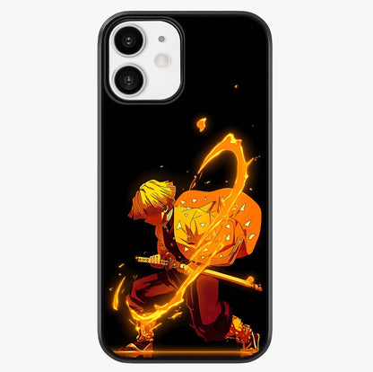 Thunder Flame Execution Glass Case showing full back design in clean flat view with glossy glass finish.