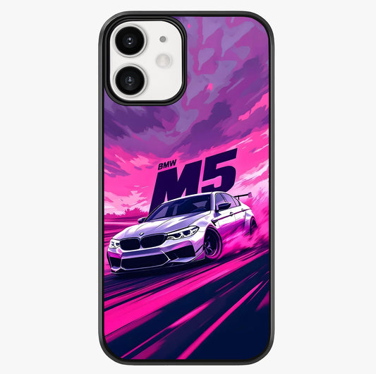 Velocity Drift Pulse Glass Case showing full back design in clean flat view with glossy glass finish.