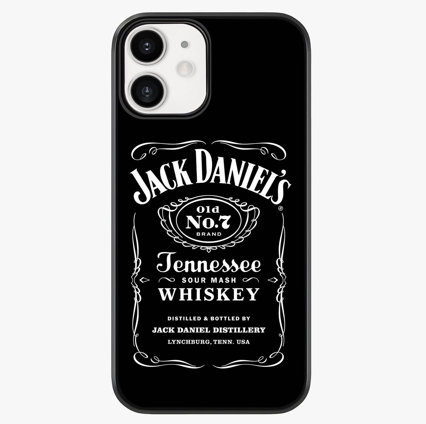 Vintage Whiskey Heritage Glass Case showing full back design in clean flat view with glossy glass finish.