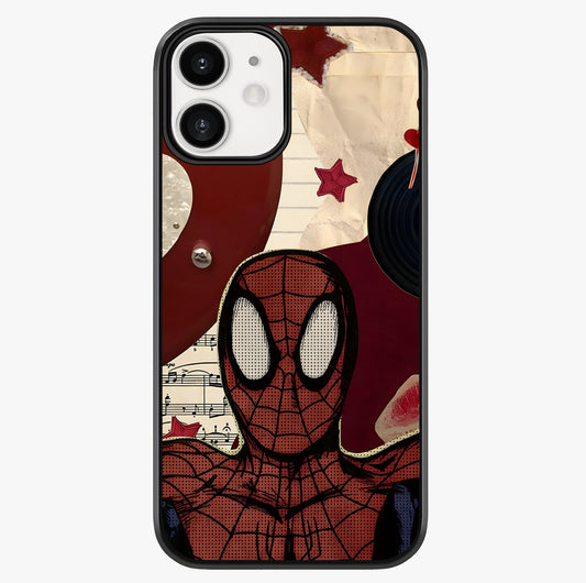 Web Warrior Vibes Glass Case showing full back design in clean flat view with glossy glass finish.