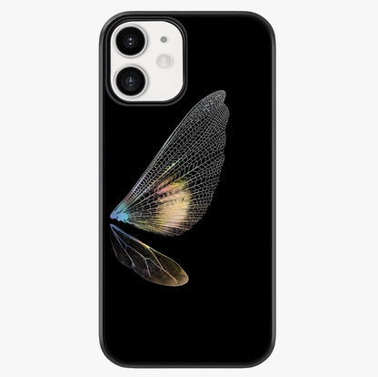 Whispers Of Wings Glass Case showing full back design in clean flat view with glossy glass finish.