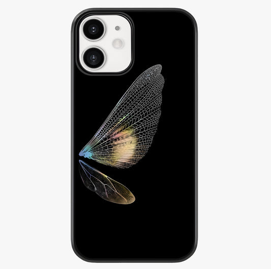 Whispers Of Wings Glass Case showing full back design in clean flat view with glossy glass finish.