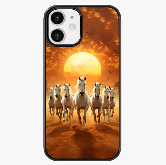 Wild Sunset Majesty Glass Case showing full back design in clean flat view with glossy glass finish.