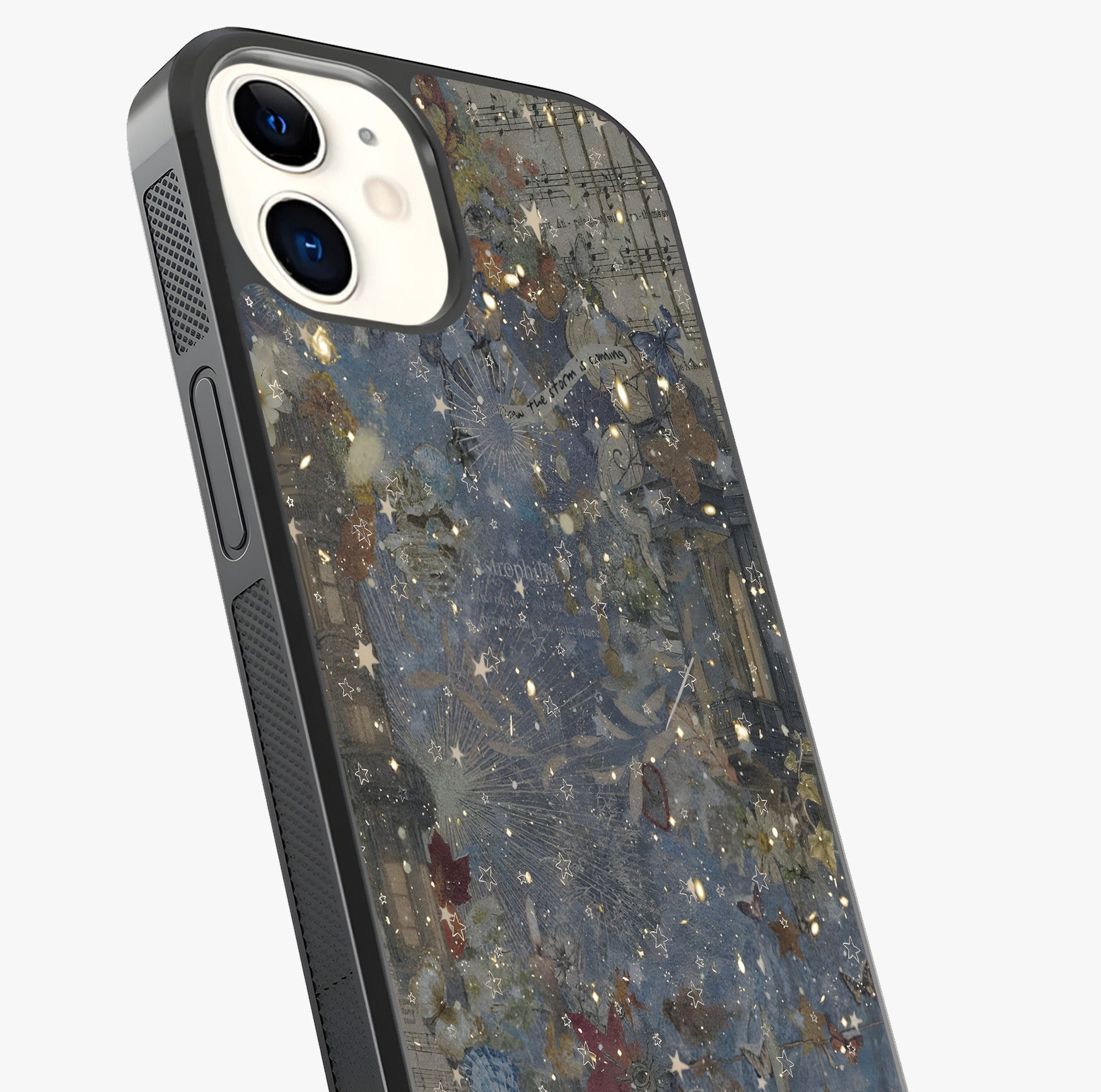 Aesthetic Astrolophia Glass Case captured at a warm angle highlighting gloss, texture and premium glass finish.