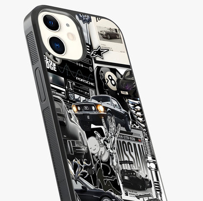 Aesthetic Dark Love Glass Case captured at a warm angle highlighting gloss, texture and premium glass finish.
