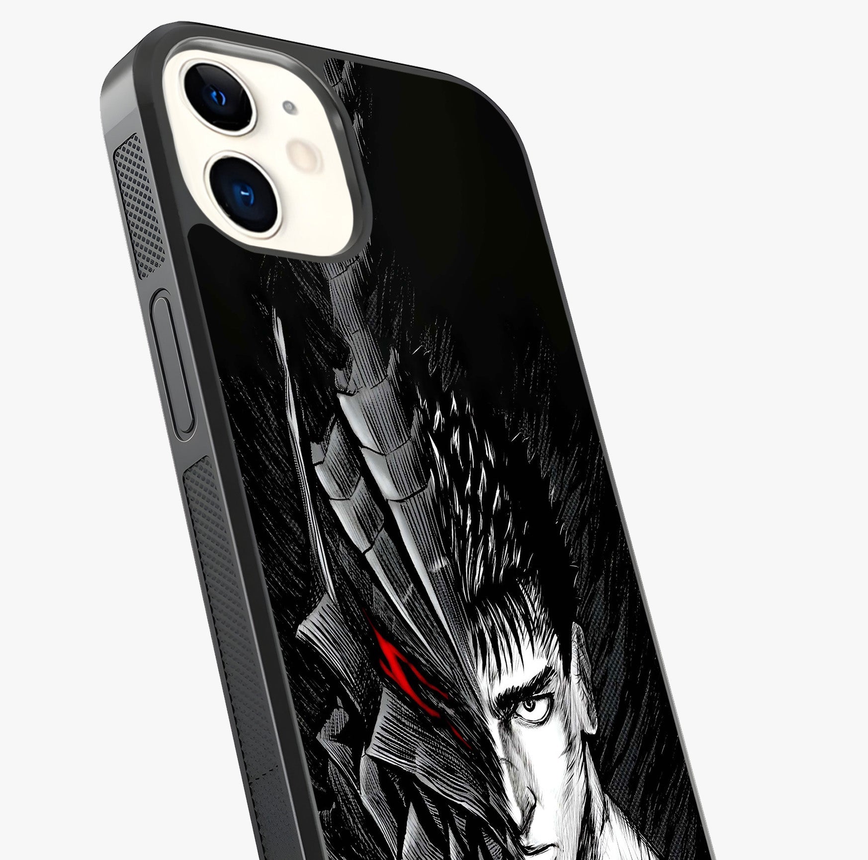 Berserker Blood Oath Glass Case captured at a warm angle highlighting gloss, texture and premium glass finish.