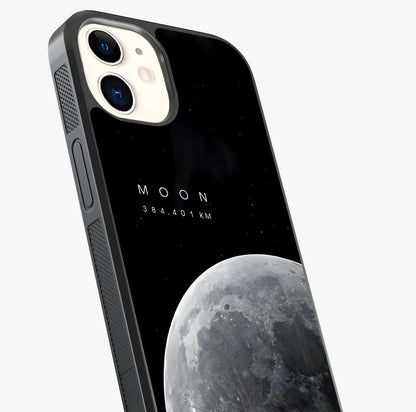 Cosmic Moon Glow Glass Case captured at a warm angle highlighting gloss, texture and premium glass finish.