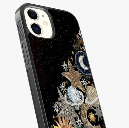 Cosmic Sparkle Dreams Glass Case captured at a warm angle highlighting gloss, texture and premium glass finish.