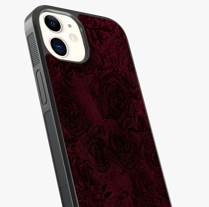 Crimson Fade Flow Glass Case captured at a warm angle highlighting gloss, texture and premium glass finish.