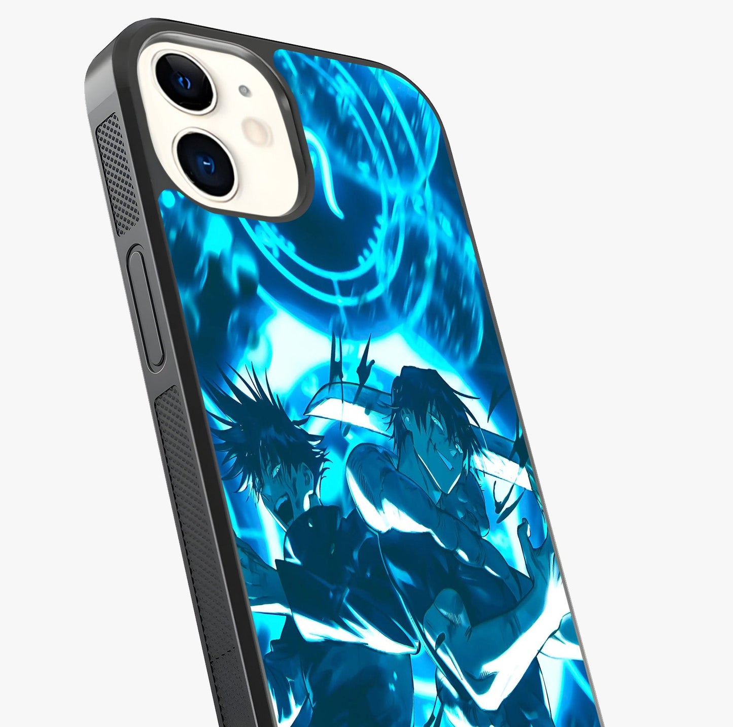 Cursed Energy Clash Glass Case captured at a warm angle highlighting gloss, texture and premium glass finish.