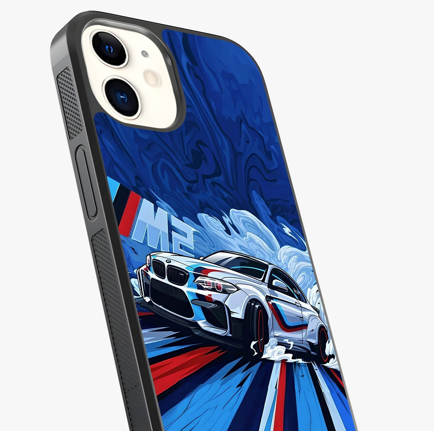 Drift Power Rush Glass Case captured at a warm angle highlighting gloss, texture and premium glass finish.