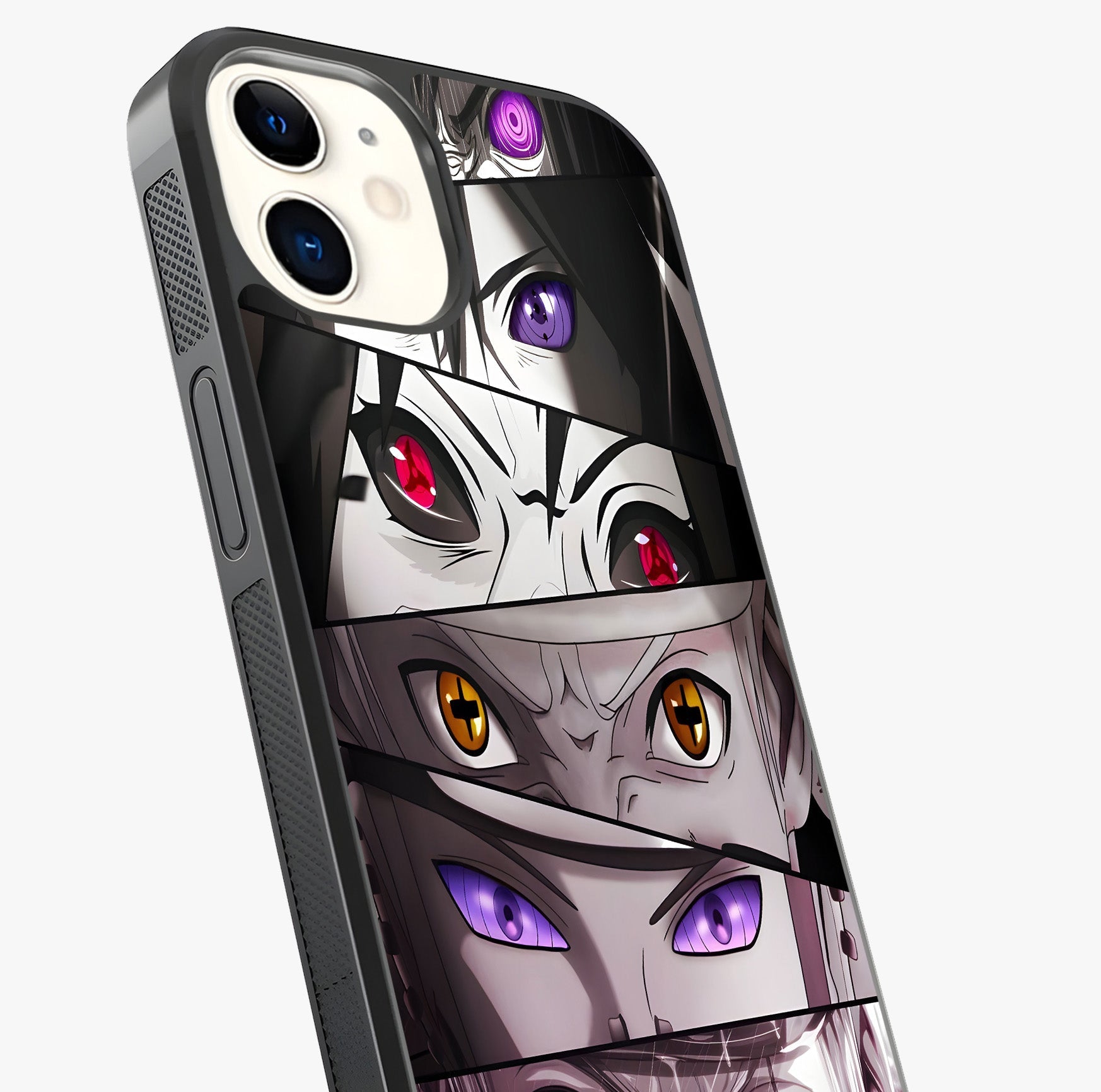 Eyes Of Destiny Glass Case captured at a warm angle highlighting gloss, texture and premium glass finish.