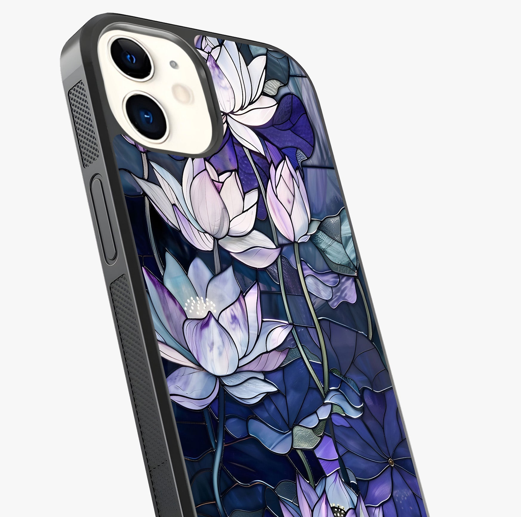 Gloss Petal Rush Glass Case captured at a warm angle highlighting gloss, texture and premium glass finish.