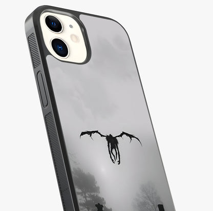 Graveyard Shadow Descent Glass Case captured at a warm angle highlighting gloss, texture and premium glass finish.