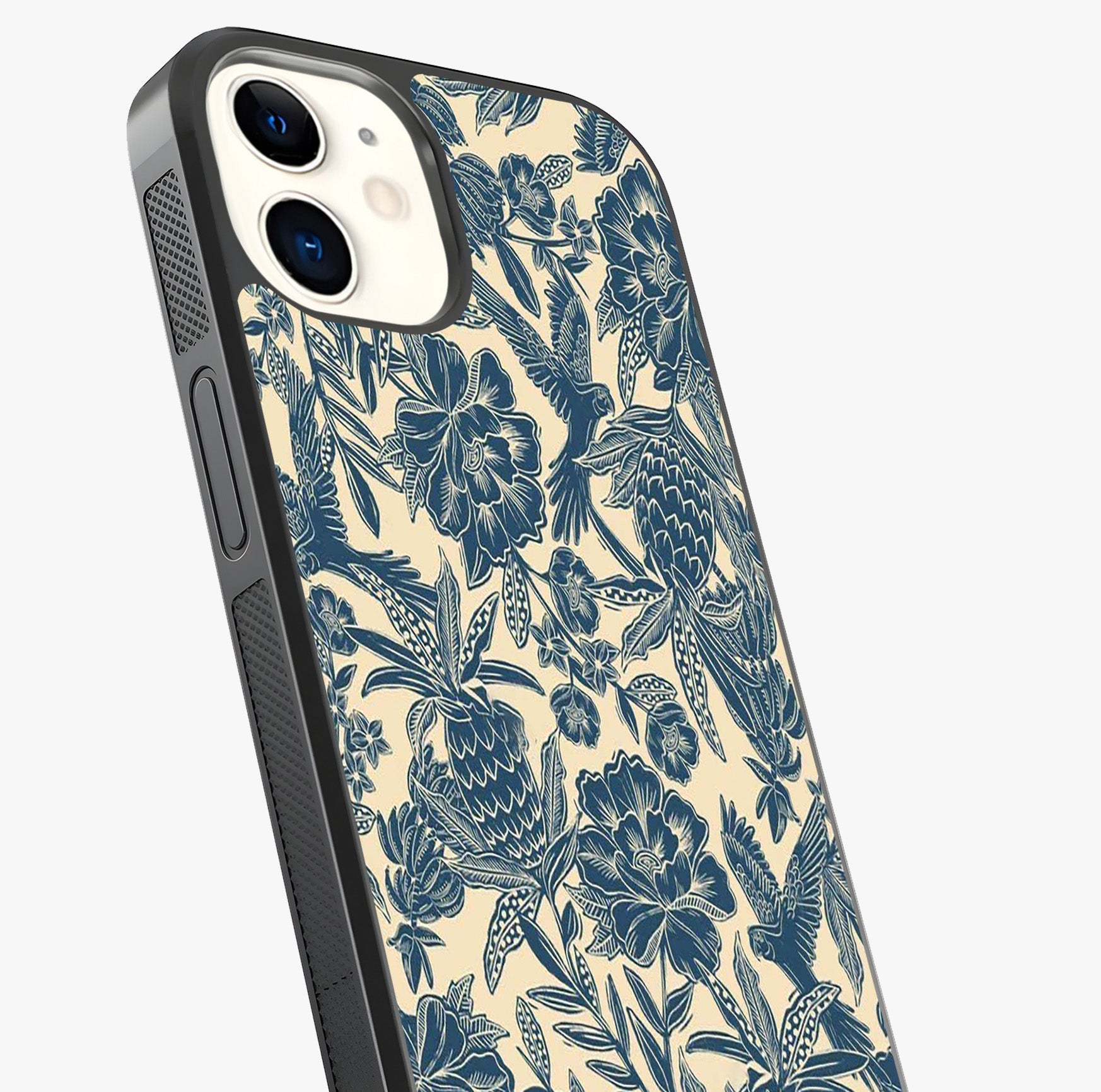 Heirloom Wild Bloom Glass Case captured at a warm angle highlighting gloss, texture and premium glass finish.