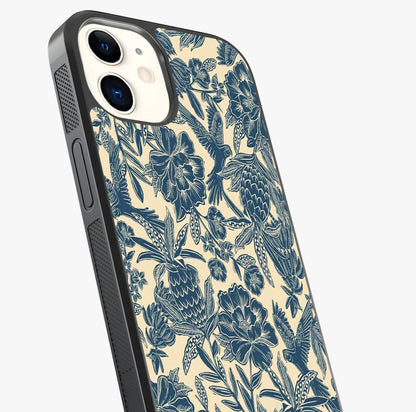 Heirloom Wild Bloom Glass Case captured at a warm angle highlighting gloss, texture and premium glass finish.