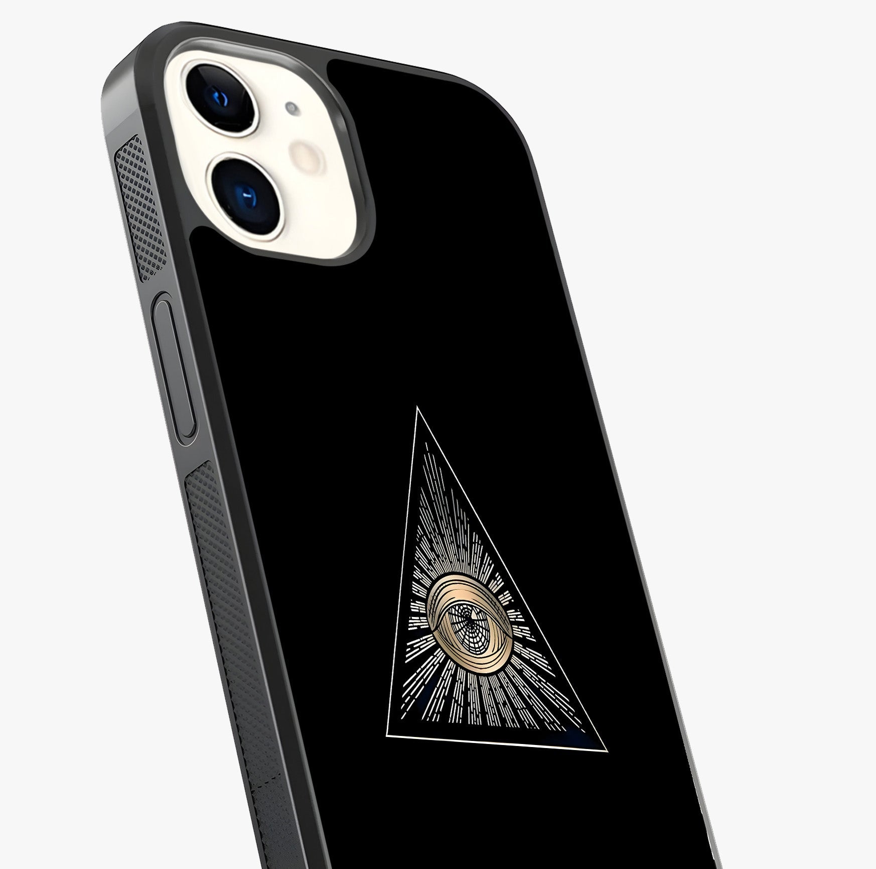 Illuminati Evil Glass Case captured at a warm angle highlighting gloss, texture and premium glass finish.