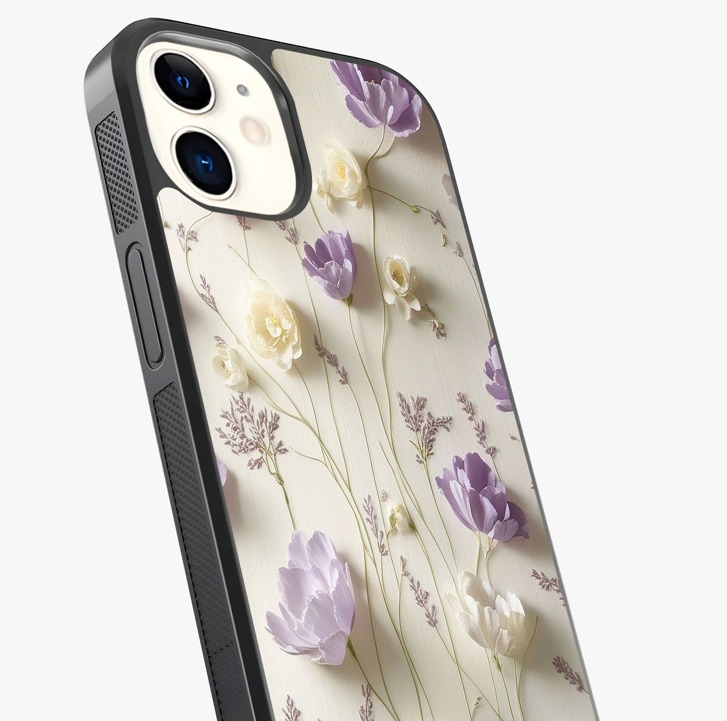 Lilac Breeze Harmony Glass Case captured at a warm angle highlighting gloss, texture and premium glass finish.