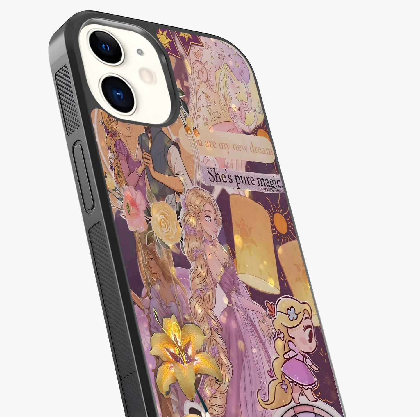 Magical Tangled Dream Glass Case captured at a warm angle highlighting gloss, texture and premium glass finish.