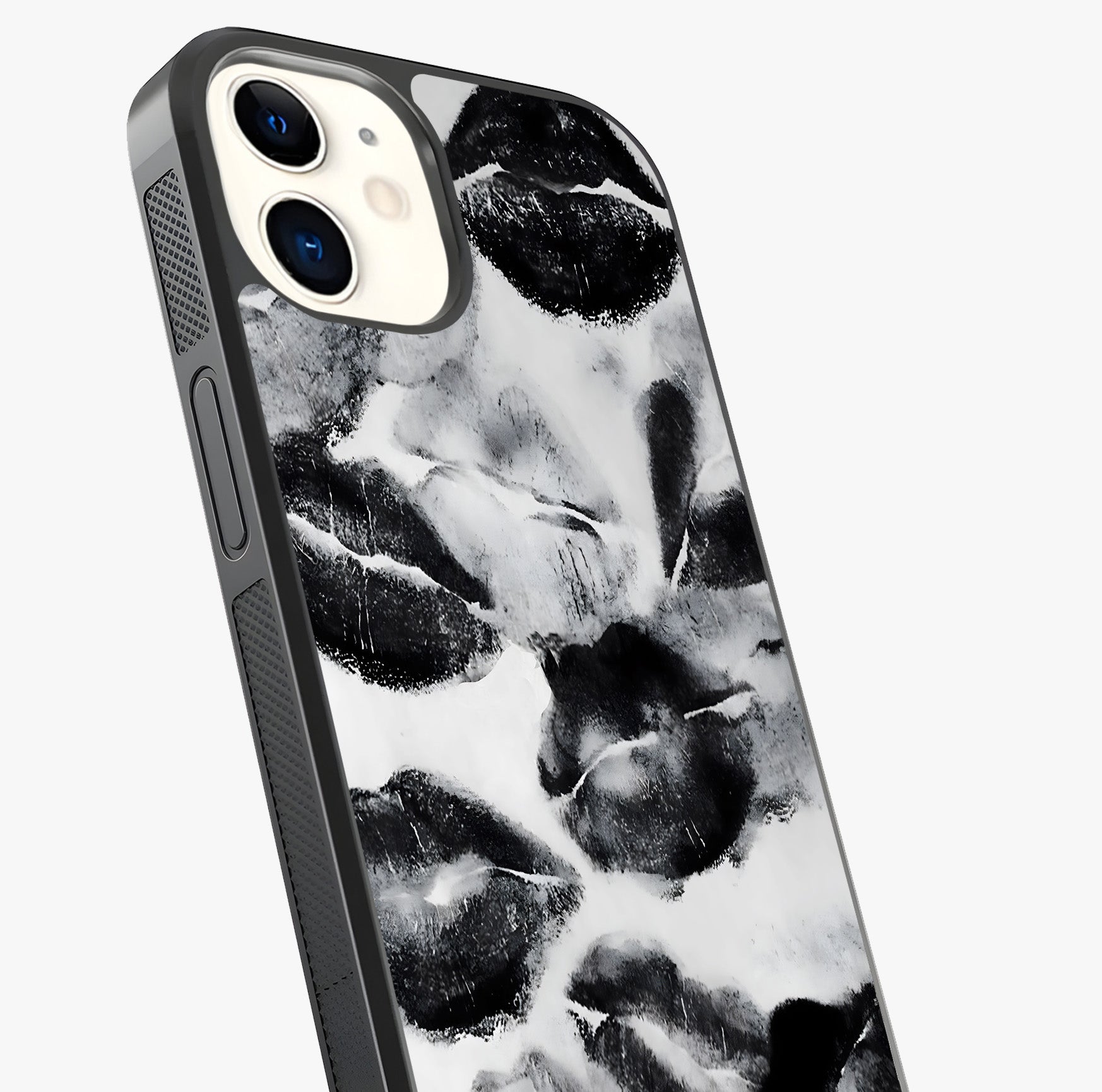 Midnight Kiss Marks Glass Case captured at a warm angle highlighting gloss, texture and premium glass finish.