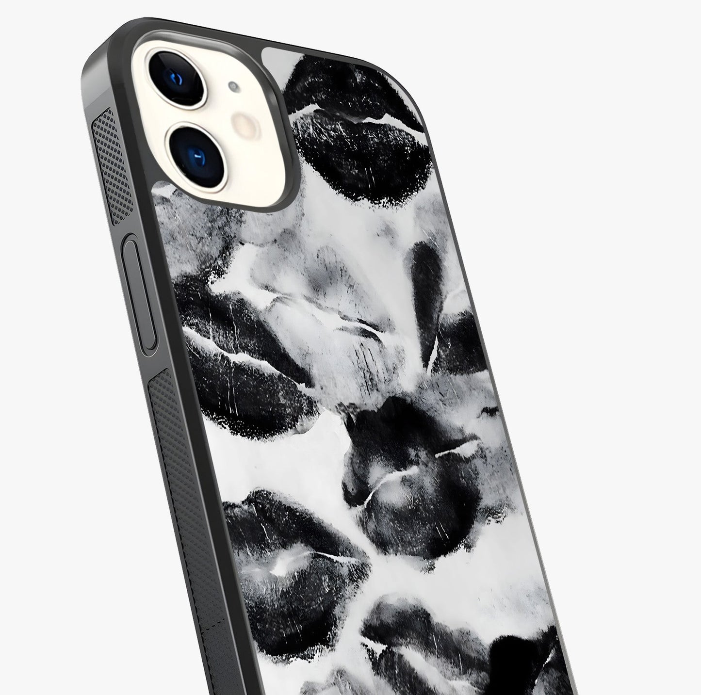 Midnight Kiss Marks Glass Case captured at a warm angle highlighting gloss, texture and premium glass finish.