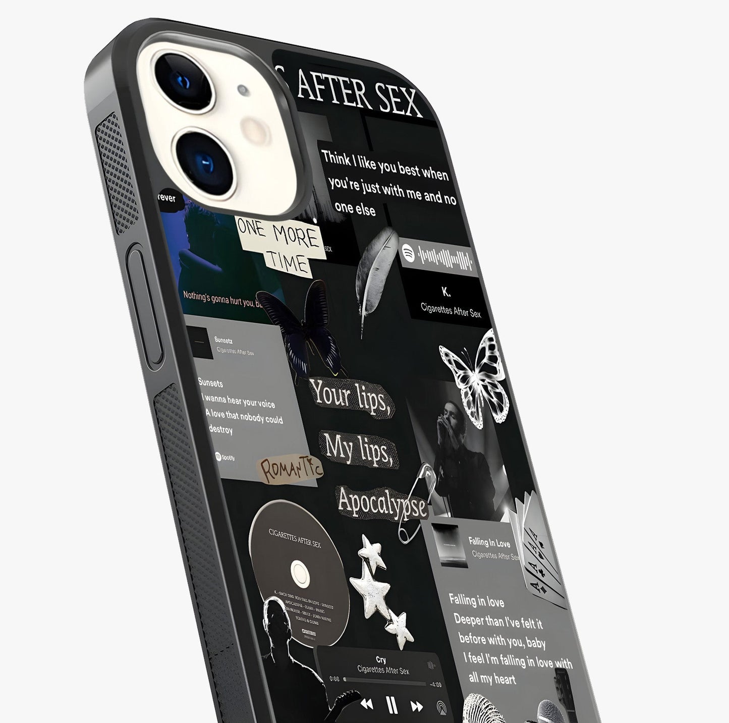 Midnight Love Echo Glass Case captured at a warm angle highlighting gloss, texture and premium glass finish.