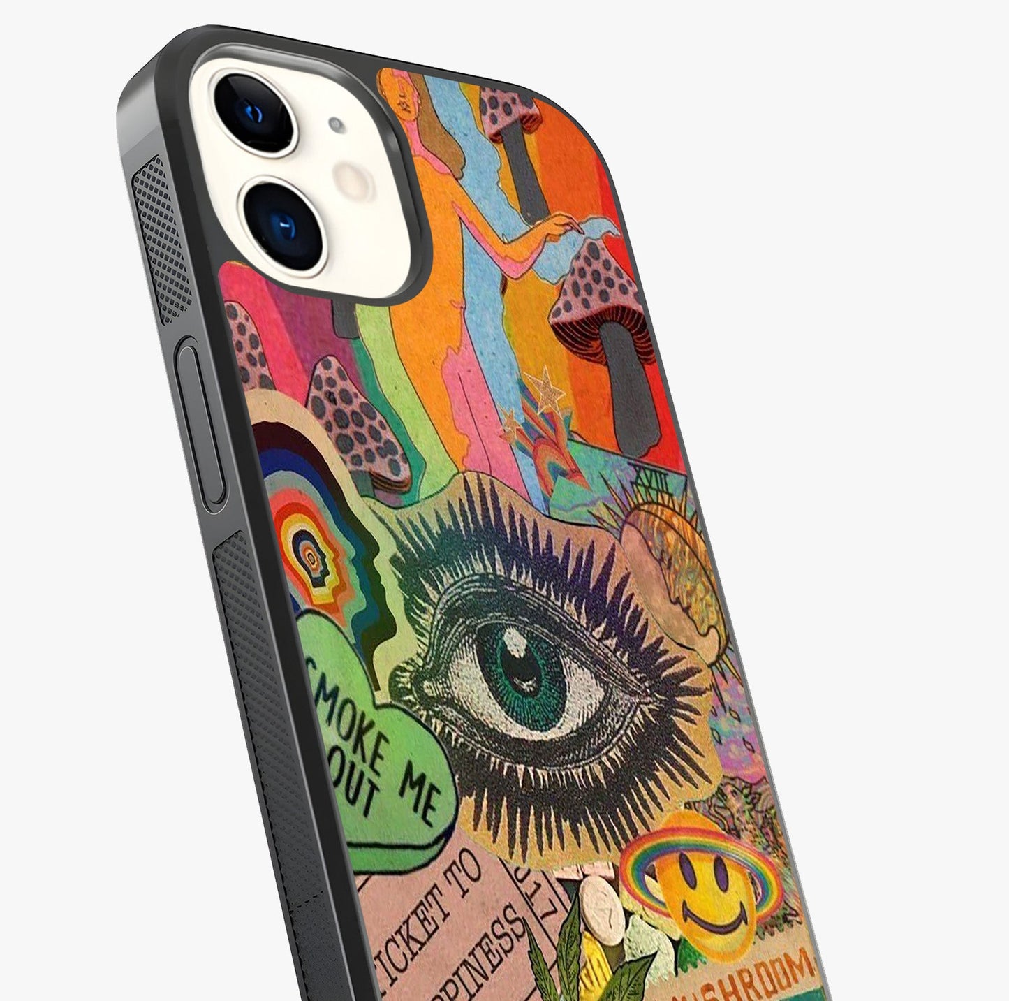 Mystic Eye Wonderland Glass Case captured at a warm angle highlighting gloss, texture and premium glass finish.