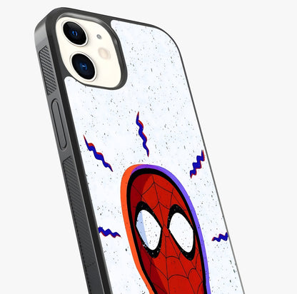 Omg Spiderman Glass Case captured at a warm angle highlighting gloss, texture and premium glass finish.