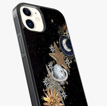 Pearls Universe Object Glass Case captured at a warm angle highlighting gloss, texture and premium glass finish.