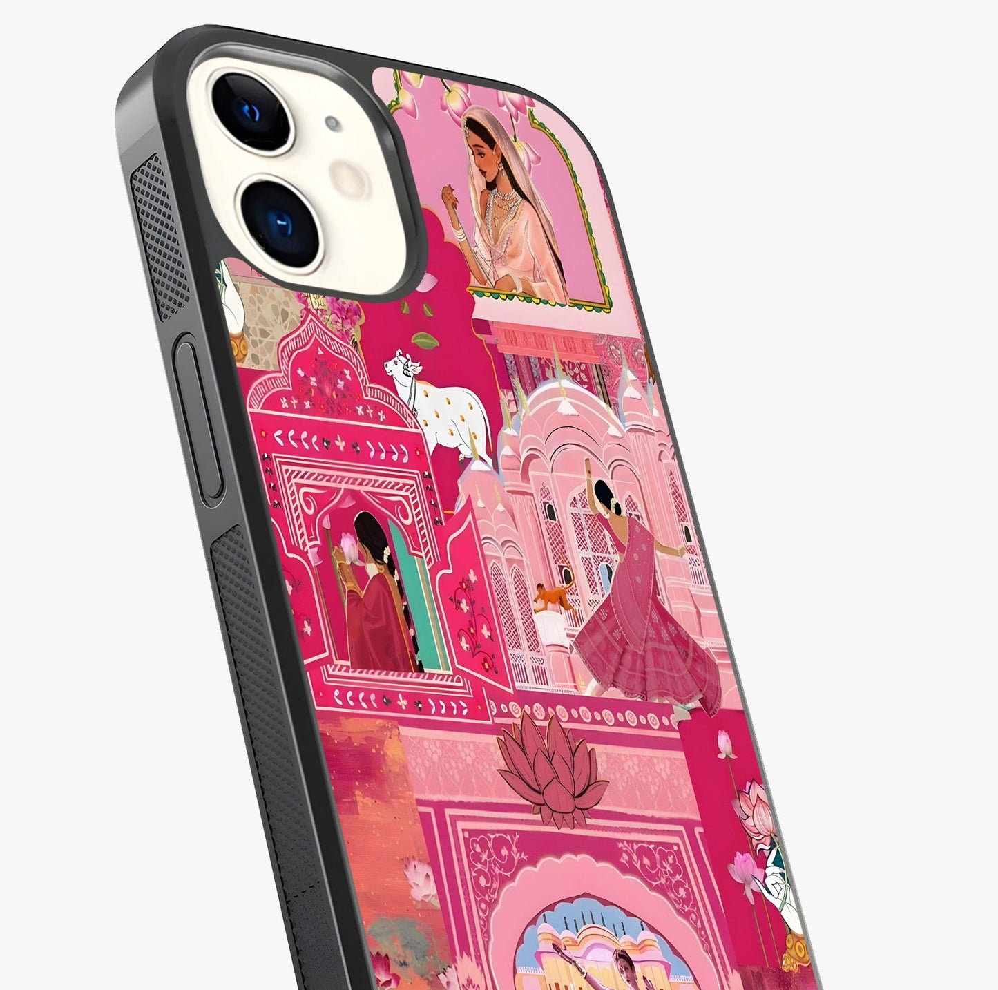 Pink Palace Muse Glass Case captured at a warm angle highlighting gloss, texture and premium glass finish.