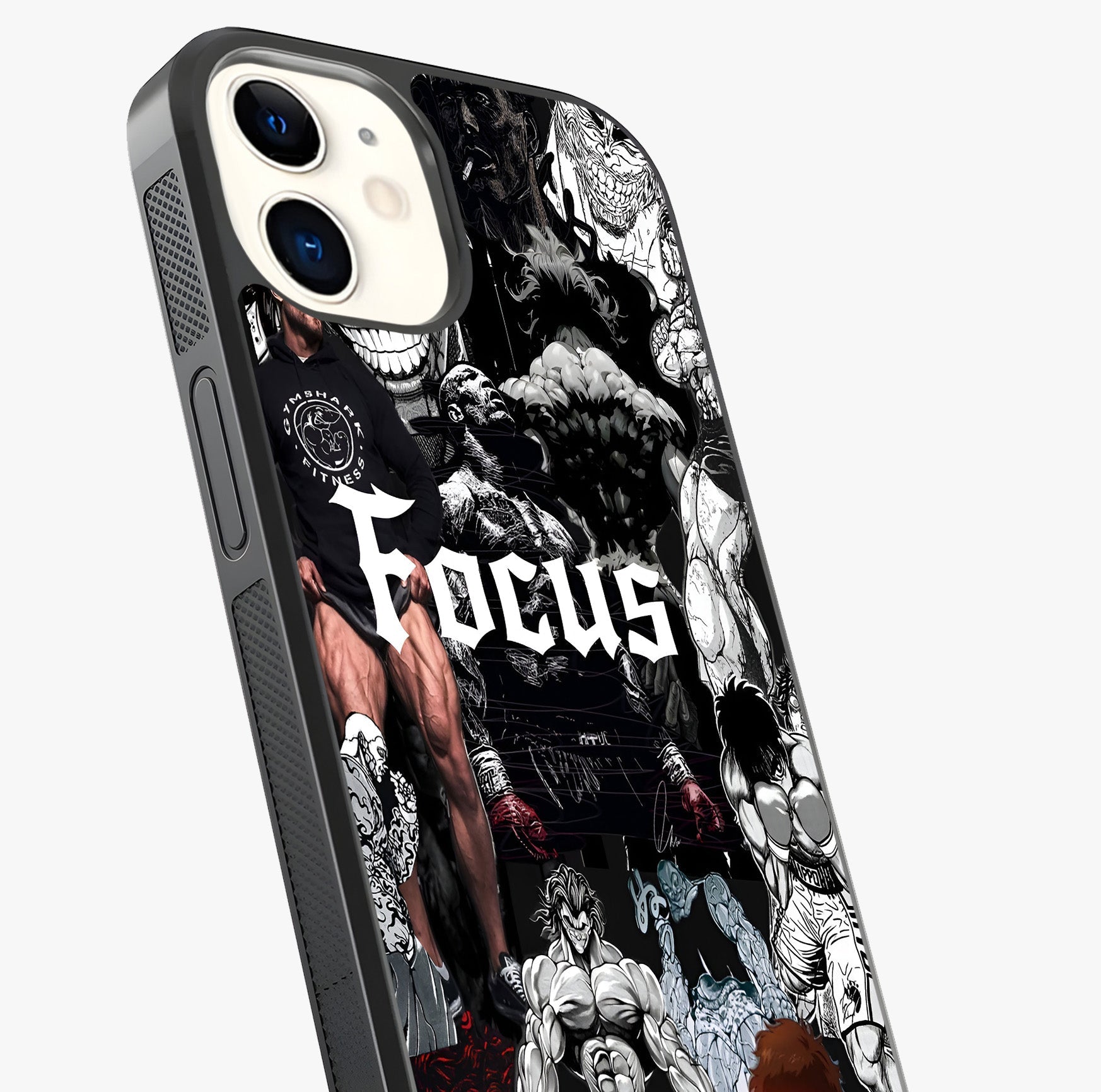 Relentless Power Focus Glass Case captured at a warm angle highlighting gloss, texture and premium glass finish.