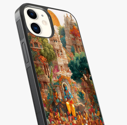 Sacred Sunlight Gods Glass Case captured at a warm angle highlighting gloss, texture and premium glass finish.
