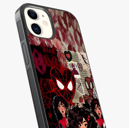 Spider Love Story Glass Case captured at a warm angle highlighting gloss, texture and premium glass finish.