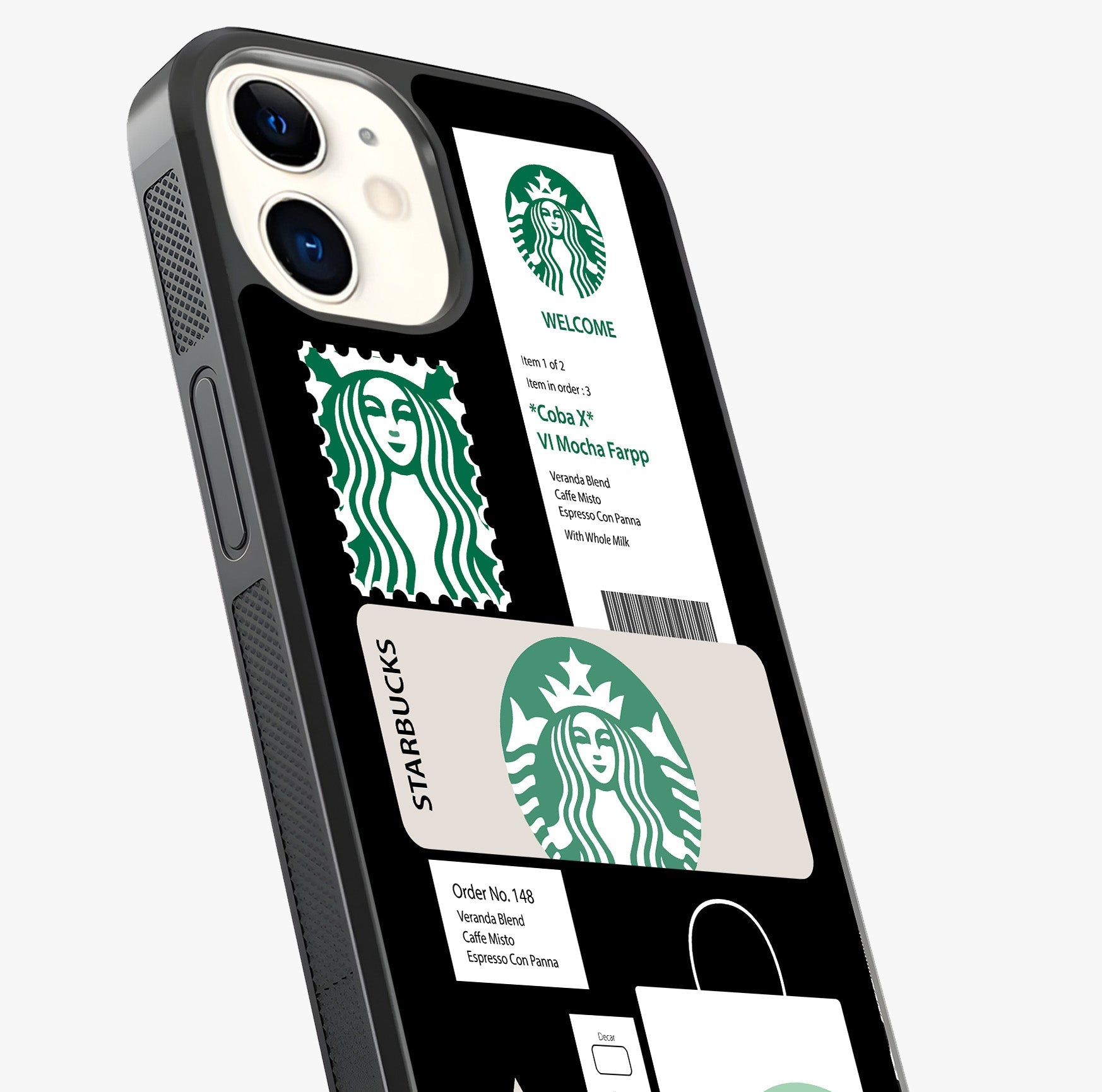 Starbucks Mocha Glass Case captured at a warm angle highlighting gloss, texture and premium glass finish.