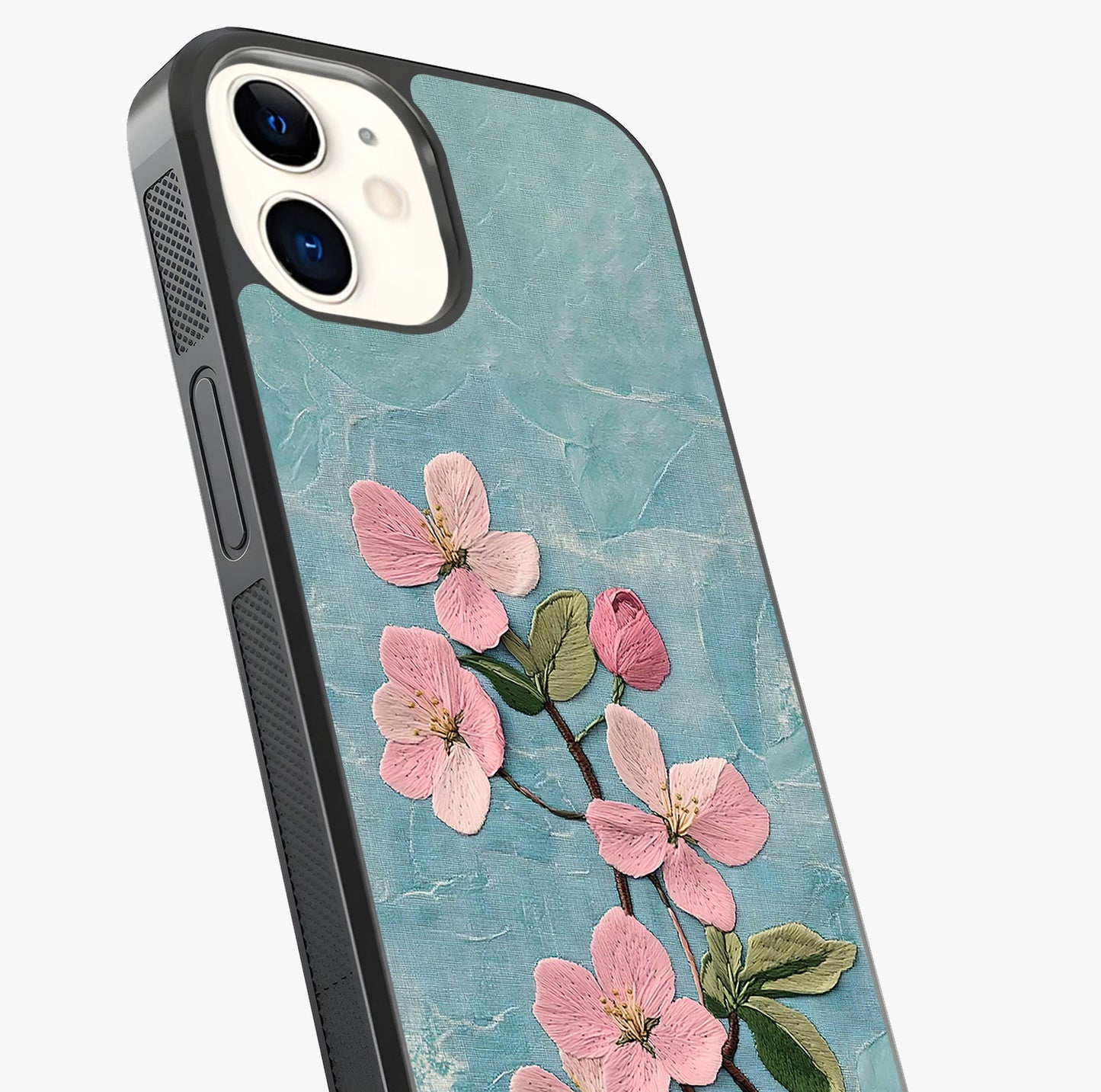 Threaded Blossom Breeze Glass Case captured at a warm angle highlighting gloss, texture and premium glass finish.