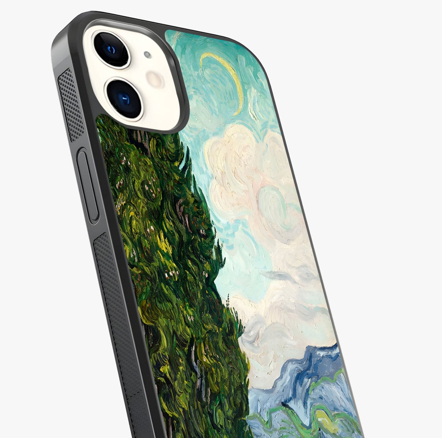 Van Gogh Vintage Art Glass Case captured at a warm angle highlighting gloss, texture and premium glass finish.